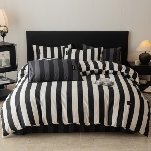 40-count striped simple pure cotton four-piece suit