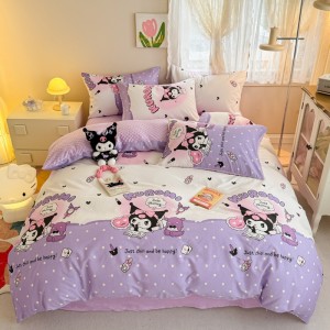 Cotton plus velvet bean velvet milk velvet four-piece set