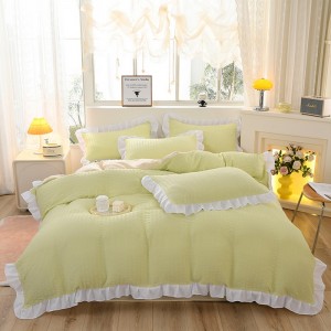 New Korean-style lace washed cotton four-piece set