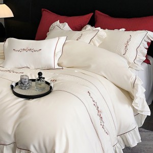 New AB version Korean 100-count Tencel cotton colored cloth four-piece set