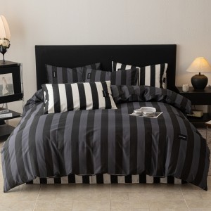 40-count striped simple pure cotton four-piece suit