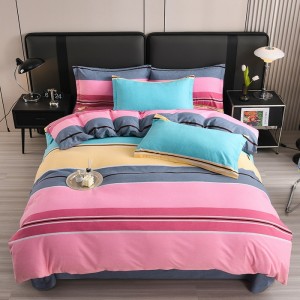 100% cotton active brushed four-piece set, 100% cotton three-piece set