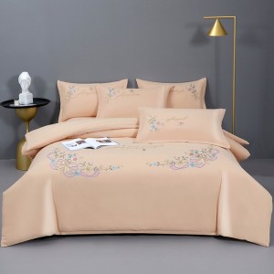Household exquisite colorful cotton embroidery four-piece set