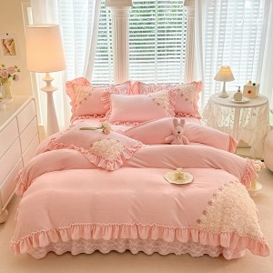 Exquisite workmanship and elegant exquisite milk velvet four-piece set