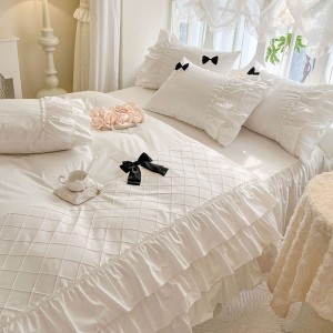 New Cotton Waffle Princess Skirt Four-Piece Set