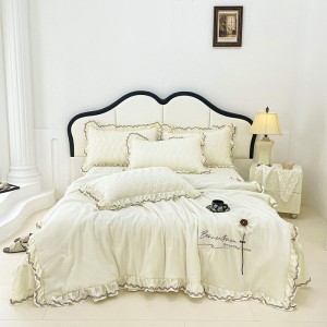 Summer Korean-style quilt cover and bed sheet multifunctional quilt four-piece set