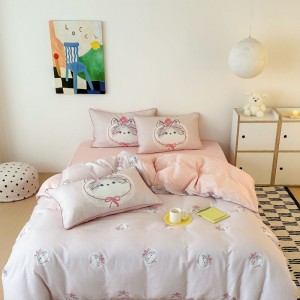 Spring and summer new double-layer yarn small fresh four-piece set