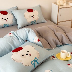 Spring and summer new double-layer yarn small fresh four-piece set