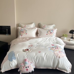 New 100s Australian cotton applique embroidery light luxury series four-piece set