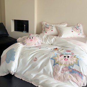 New 100s Australian cotton applique embroidery light luxury series four-piece set