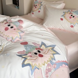 New 100s Australian cotton applique embroidery light luxury series four-piece set