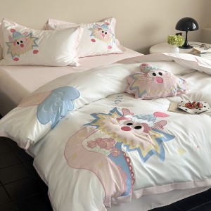 New 100s Australian cotton applique embroidery light luxury series four-piece set