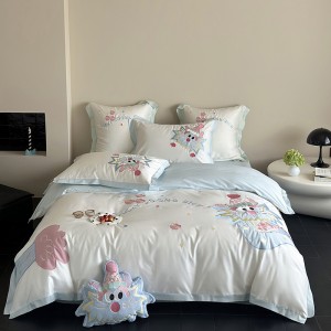 New 100s Australian cotton applique embroidery light luxury series four-piece set