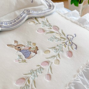 Cartoon animal series 100-count cloud soft cotton brushed four-piece set