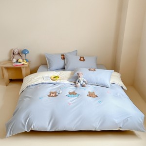 New pure cotton washed cotton cartoon towel embroidery four-piece suit
