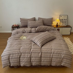 New autumn/winter high-weight cotton and linen retro monsoon-style raw linen four-piece set