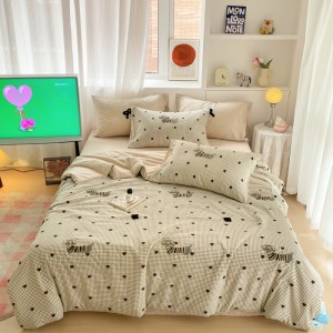 Cloud cotton cartoon towel embroidered summer quilt single product four-piece set