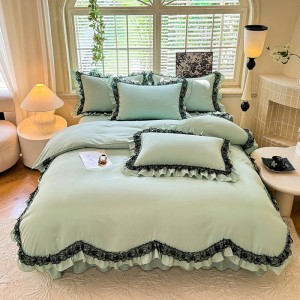 New Skin-Friendly Brushed French Romantic Four-Piece Set