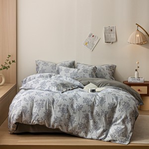Cotton three-layer washed jacquard household four-piece set