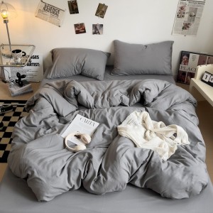 Hot-selling ins style super soft wrinkled skin-friendly brushed washed cotton four-piece set