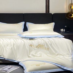 Exquisite new washed ice silk summer quilt four-piece set