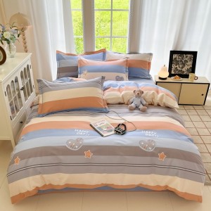 Xinjiang cotton thickened eco-friendly brushed four-piece set with prints