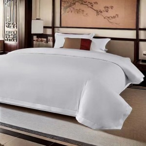 High-end new all-cotton pure cotton satin strip five-star hotel four-piece set
