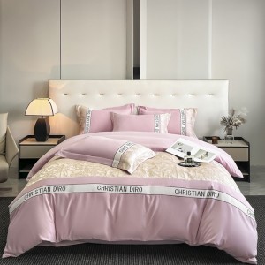 Home use four seasons skin-friendly cotton brushed relief embroidery four-piece set
