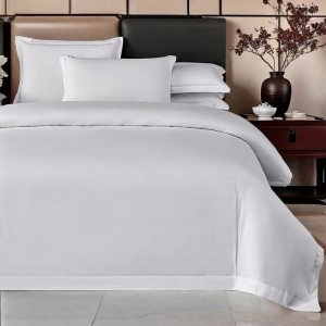 High-end new all-cotton pure cotton satin strip five-star hotel four-piece set