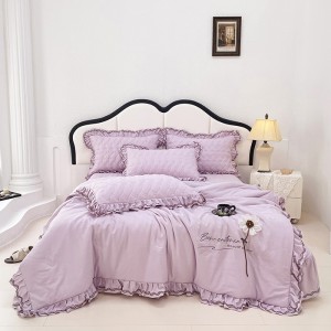Summer Korean-style quilt cover and bed sheet multifunctional quilt four-piece set