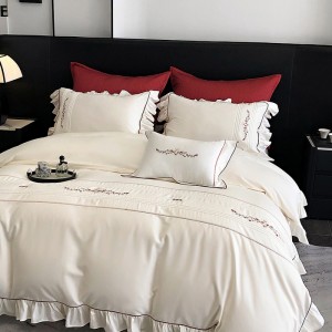 New AB version Korean 100-count Tencel cotton colored cloth four-piece set