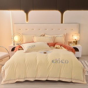 Exquisite household embroidery baby velvet embroidery four-piece set