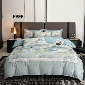 New Thickened Cotton Large Print Four-Piece Set