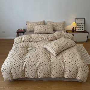 New autumn/winter high-weight cotton and linen retro monsoon-style raw linen four-piece set