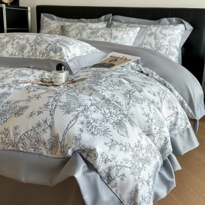 Exquisite fine twill digital printing shadow four-piece suit
