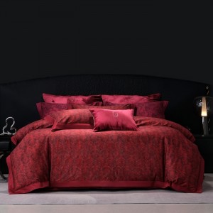 Exquisite home satin four-piece digitally printed set