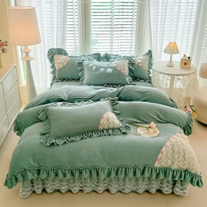 Exquisite workmanship and elegant exquisite milk velvet four-piece set