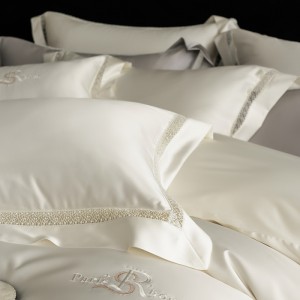 AB version minimalist light luxury 100-count long-staple cotton four-piece set