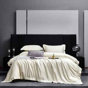 Pure color natural and comfortable 100-count pure cotton four-piece set