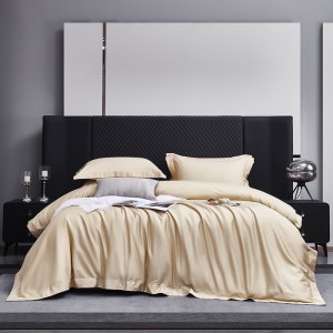 Pure color natural and comfortable 100-count pure cotton four-piece set