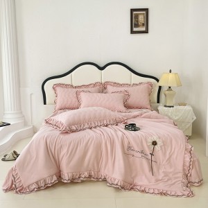 Summer Korean-style quilt cover and bed sheet multifunctional quilt four-piece set