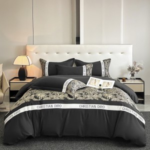 Home use four seasons skin-friendly cotton brushed relief embroidery four-piece set