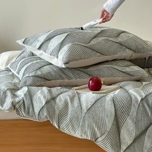 Exquisite 60s yarn-dyed air cotton four-piece set