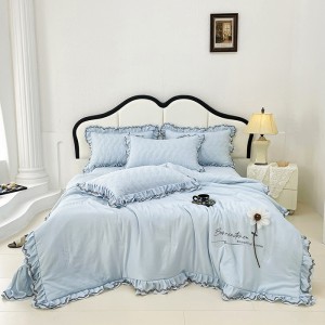 Summer Korean-style quilt cover and bed sheet multifunctional quilt four-piece set