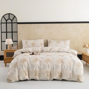 Luxurious 100% Linen Home Textile Jacquard Duvet Cover Set Eco-Friendly Natural Linen 4PCS Bed Sheets Bedding Set