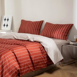 Printing comforter duvet cover with 2 pillow shams double coverlets flat sheet 4PCS textile red cotton bedding set wholesaler