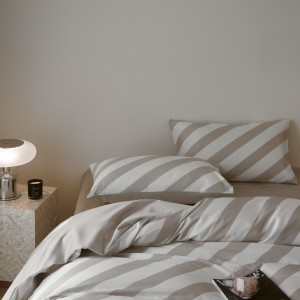 Wholesale high-end pillowcases beige printing comforter set cotton bed linen fitted sheets 2m/2.2m bedding set for adults
