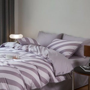 High quality printing pillow case queen king size fitted sheets bed linen hotel cotton home textile brown bedding set wholesaler