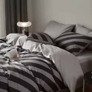 High quality printing pillow case queen king size fitted sheets bed linen hotel cotton home textile brown bedding set wholesaler