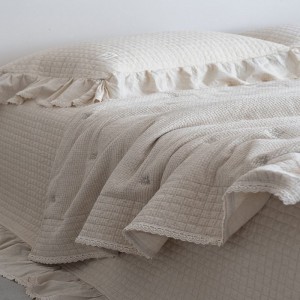Foreign Trade Pure Cotton & Linen 4PCS Embroidery Bed Sets Multifunctional Quilt Cover Bed Cover Bedspread Home Hotel Textile Bed Sheets Bedding Set Wholesale